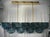 Metal Art Deco Style Rectangular Octane Murano Glass and Brass Chandelier, 2000 For Sale - Image 7 of 11