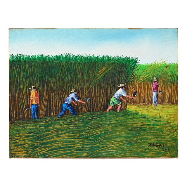Zagal, Sugarcane Cutting I, Canvas For Sale