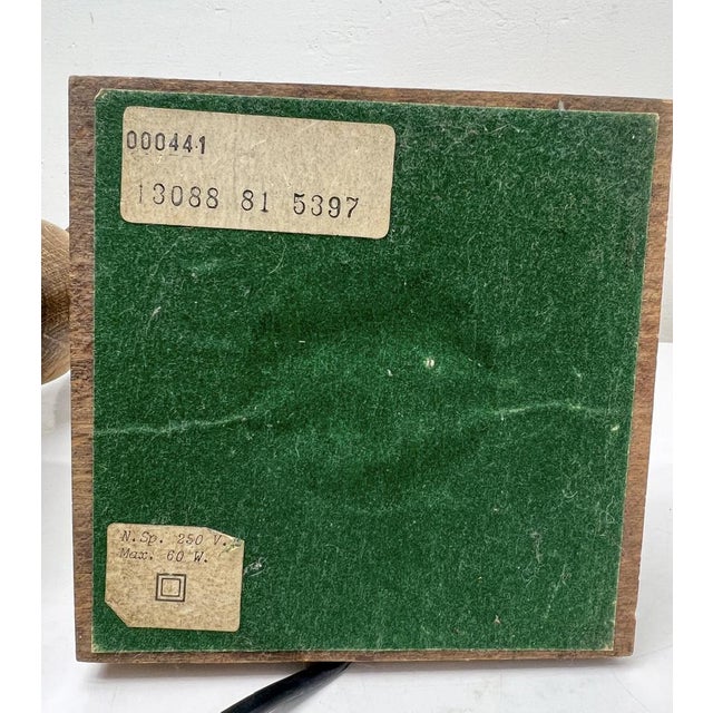 1960s Spanish Turned Oak and Chromed Table Lamps, 1960s, Set of 2 For Sale - Image 5 of 12