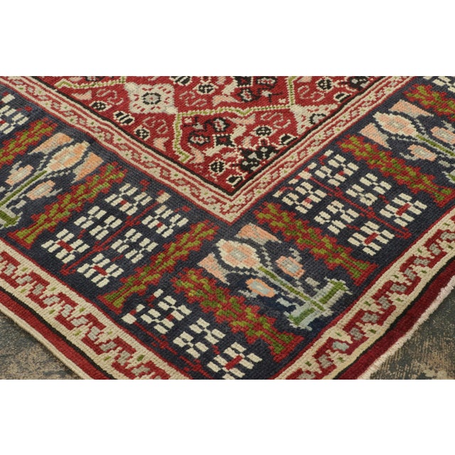 Traditional 19th Century Antique Axminster Rug, Floral Trellises Over Rust Red - Rug & Kilim For Sale - Image 3 of 7
