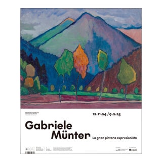 Gabriele Münter Lane in Front of a Mountain Poster For Sale