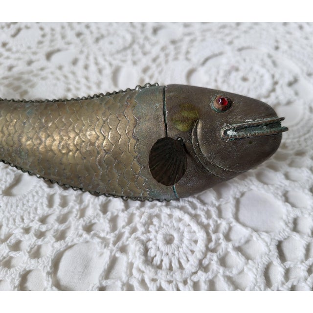 French Mid 20th Century French Brass Fish Figurine For Sale - Image 3 of 7