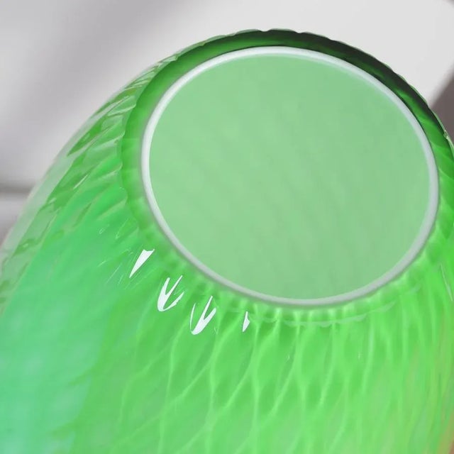 Green and Blue Art Glass Vases from Egermann, 1980s, Set of 2 For Sale - Image 6 of 12