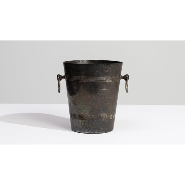 Mid 20th Century France Chocolate Silver Ice Bucket For Sale - Image 11 of 15