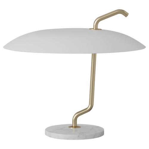 Model 537 Lamp with Brass Structure and White Reflector by Gino Sarfatti for Astep For Sale - Image 9 of 9
