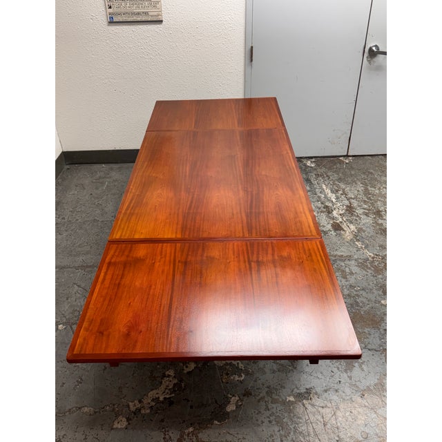 Brown Danish Modern Wood Extension Dining Table, Vintage For Sale - Image 8 of 12