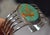 Vintage Native American Navajo Begay Sterling Silver Turquoise Cuff Bracelet For Sale - Image 9 of 18