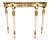 1950s Neoclassical Style Italian Gilt & Cream Painted Finish Demilune Console Table For Sale