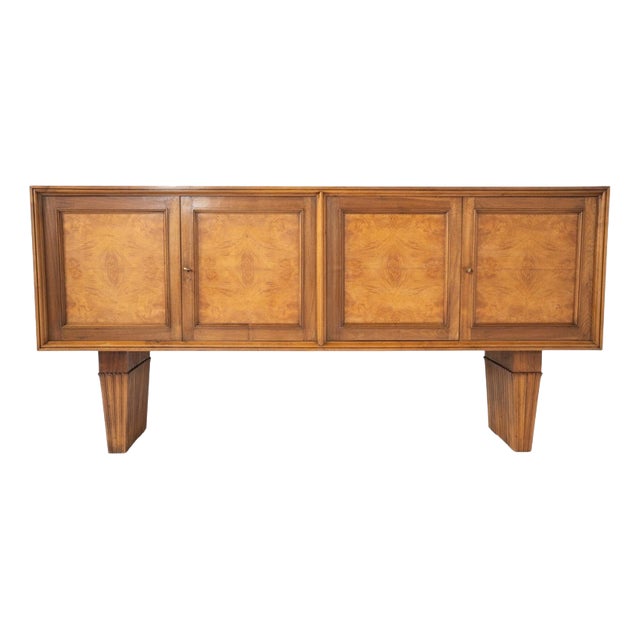 Mid-Century Art Deco Style Wooden Sideboard, Italy For Sale