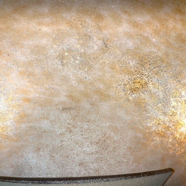 1940s Italian Pair of Art Deco Design Scavo Golden Murano Glass Sconces For Sale - Image 9 of 11