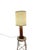 Mid-Century Geometric Table Lamp With Textured Column and Drum Shade For Sale In Philadelphia - Image 6 of 9