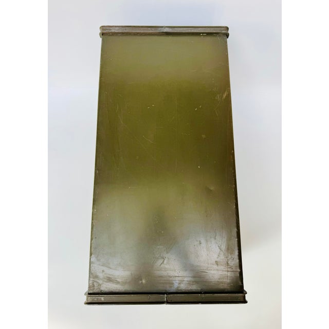 Antique General Fireproofing Steel Transfer File, Industrial Green For Sale - Image 6 of 12
