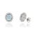Metal VRJewels 3.72ct Oval Aquamarine Diamond Halo Stud Earrings in 14k Gold- 2 Pieces For Sale - Image 7 of 15