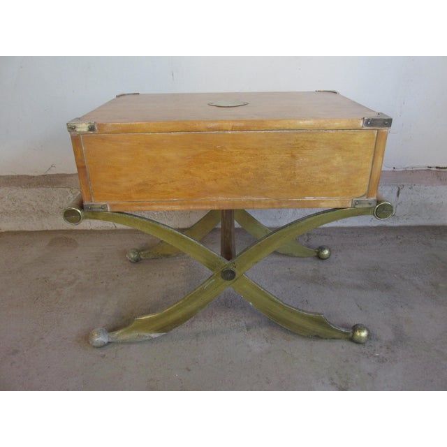 1960s Rare 1960s Campaign Style End Tables/Nightstands by Bernhardt, a Pair For Sale - Image 5 of 15