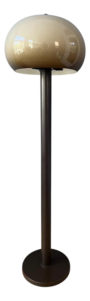Vintage Brown Acrylic Glass Mushroom Floor Lamp