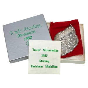 1982 Towle Sterling Ornament "12 Drummers Drumming" With Box