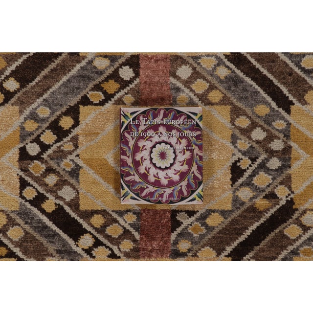 Contemporary Scandinavian Style Geometric Ochre Wool Rug by Rug & Kilim, India For Sale - Image 9 of 9