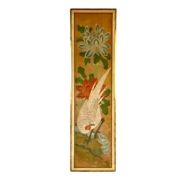 Chinese Antique Chinese Hand Painted Panel Screens, a Pair For Sale - Image 3 of 13