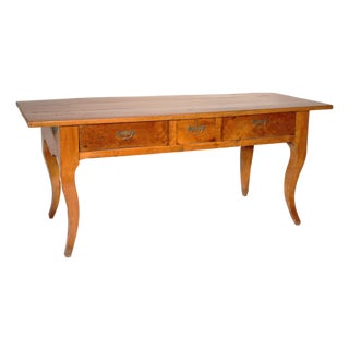 Antique Louis XV Style Provincial Fruit Wood Desk For Sale