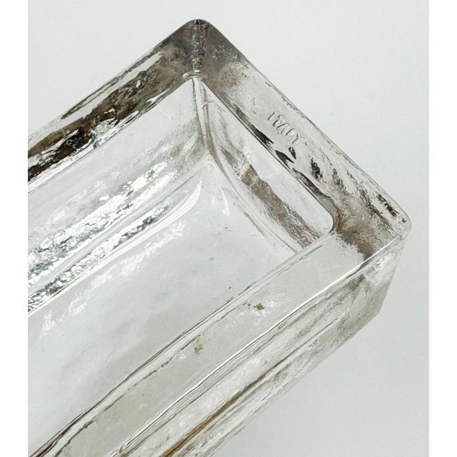 Vintage Italian Glass Block Ashtray or Trinket Dish For Sale - Image 12 of 13