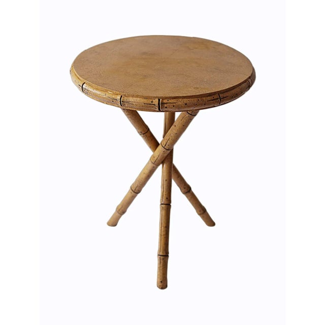 Antique European Tripod Tables Faux Bamboo - A Pair For Sale - Image 10 of 10