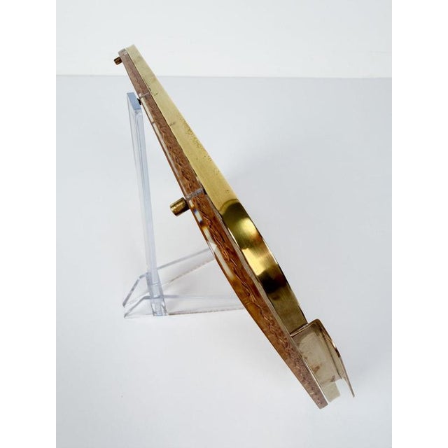 Mid-Century Modern Acrylic Glass, Brass and Cane Webbing Tray in the style of Christian Dior, 1970s For Sale - Image 10 of 18