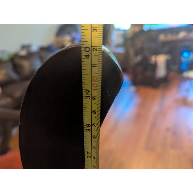 Vintage Wooden Armchair With Red Upholstery – Carved Details and Claw Feet, Vintage Accent Chair For Sale - Image 14 of 16