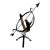 Heavy Large Vintage Wrought Iron & Brass Armillary Sphere Sundial Garden Ornament For Sale