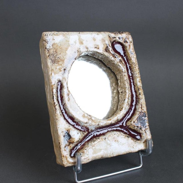 Vintage French Rectangular Wall Mirror by Gallery Palissy, 1960s For Sale - Image 3 of 18