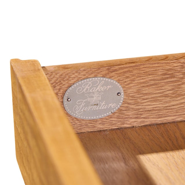 Baker Furniture Biedermeier Style Burlwood Highboy Dresser For Sale - Image 10 of 10