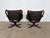Sigurd Ressell Falcon Chairs in Black Leather by Sigurd Ressell, Norway, 1970s, Set of 2 For Sale - Image 4 of 10