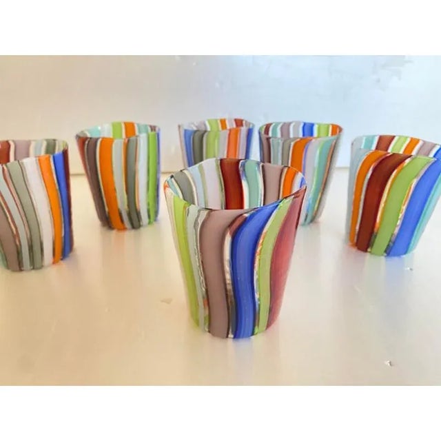 Multicolored Murano Glass Glasses by Simoeng, Set of 6 For Sale - Image 7 of 9