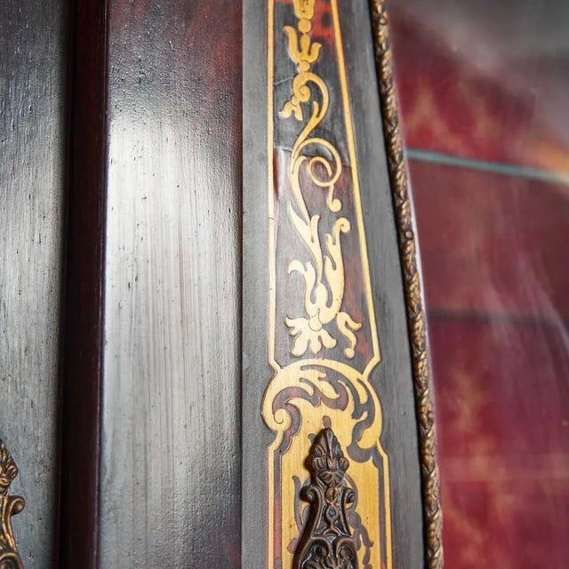 Brown Boule Style Cabinet in Wood For Sale - Image 8 of 12