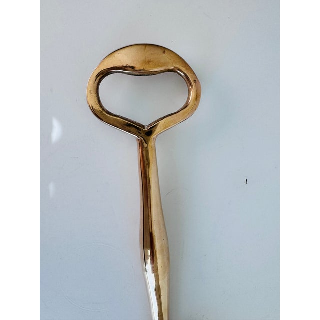 Mid-Century Modern Brass Doorstop For Sale - Image 3 of 5