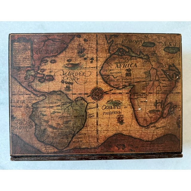 Wood Vintage Wood Book Box With Hidden Jewelry Drawer For Sale - Image 7 of 12