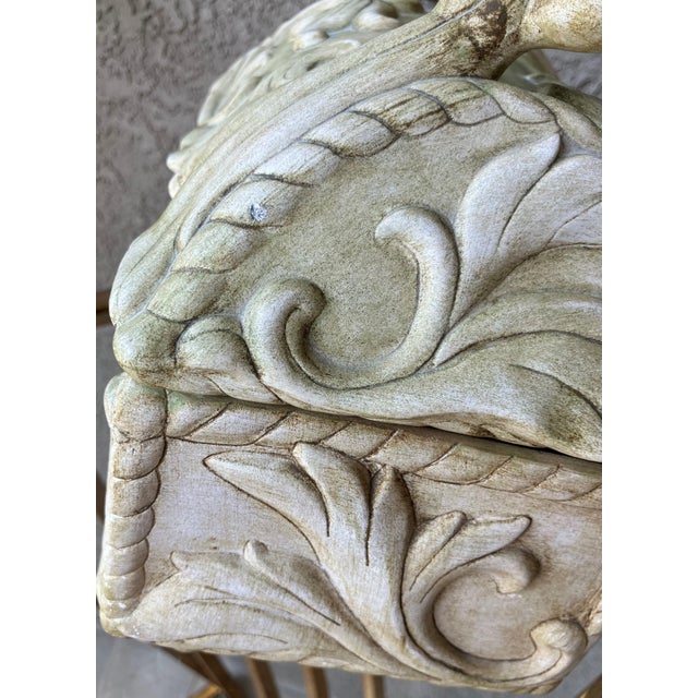 Circa 1960 Neoclassic-Style Ceramic Bisque Acanthus Leaf Lidded Centerpiece Box For Sale - Image 17 of 18
