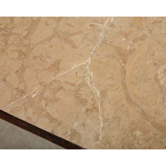 Grand French Neoclassical Marble Top Library or Console Table For Sale - Image 18 of 18