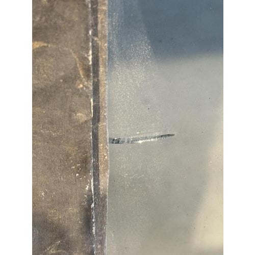 Glass Brutalist Concrete Wall Mirror For Sale - Image 7 of 8