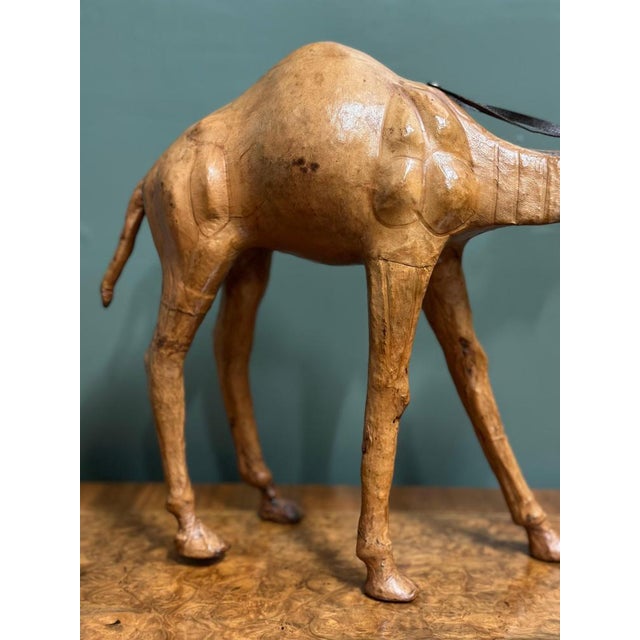 Animal Skin Leather and Hand-Carved Wood Camel from Liberty's London For Sale - Image 7 of 9