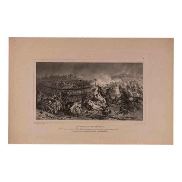 Auguste Raffet, Retreat from Constantine, 1836, Lithograph For Sale
