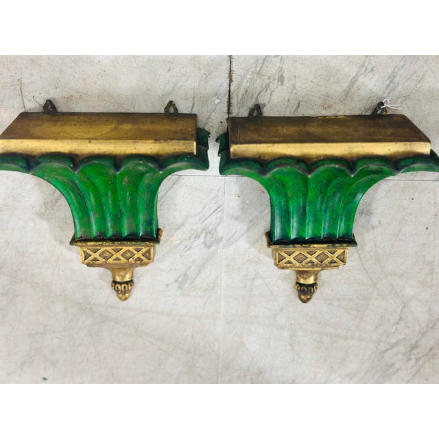 Vintage Italian Wall Brackets, a Pair For Sale - Image 9 of 9