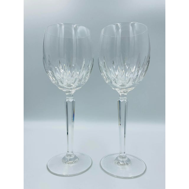 Waterford Crystal Set of Two Wynnewood White Wine Glasses For Sale - Image 9 of 9