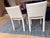 Animal Skin Pair of Room & Board Madrid Cream Leather Dining Chairs For Sale - Image 7 of 8
