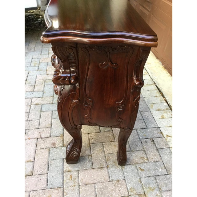 Wood Vintage Rococo-Style Carved Wood Chest For Sale - Image 7 of 8