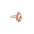 Contemporary 5.58 Carat Pear Cut Morganite Halo Diamond Rose Gold Engagement Ring, Size 7 For Sale - Image 3 of 7