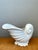 Vintage White Nautilus Form Ceramic Vase For Sale - Image 11 of 16