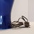 1970s Vintage Mid-Century Modern Cobalt Blue Ceramic Table Lamp For Sale - Image 5 of 7