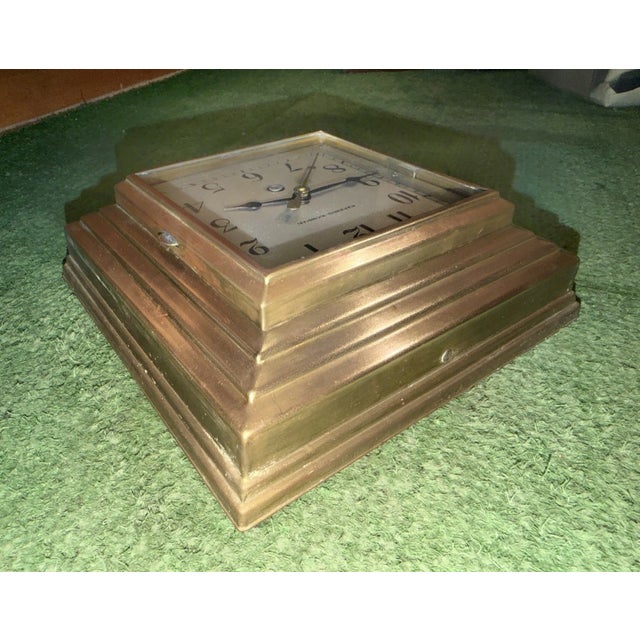 1920s 1920s Manning Bowman Art Deco Machine Age Wall Clock For Sale - Image 5 of 12