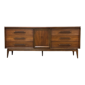1960s Refinished Walnut Dresser by Bassett