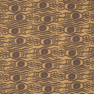 Schumacher Bosphorus Hand Block Fabric In Ochre & Brown